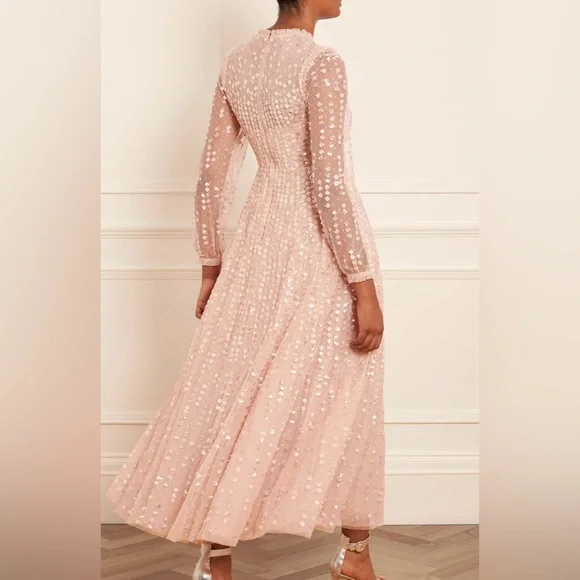 Raindrop Long Sleeve Ankle Gown Needle & Thread NWT - Picture 6 of 7